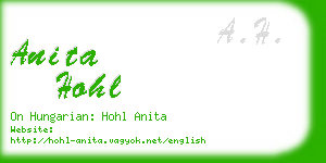 anita hohl business card